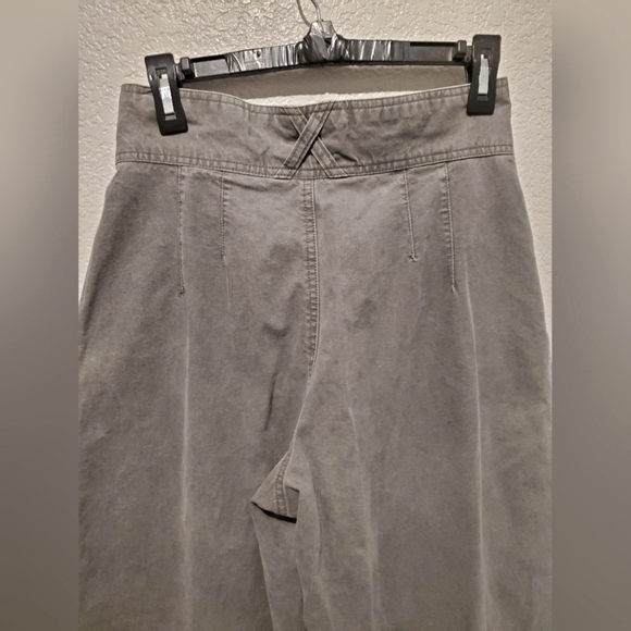 Palmetto's Vintage Super High Waist Button Fly Cargo Utility Pants Army Green - Picture 6 of 7